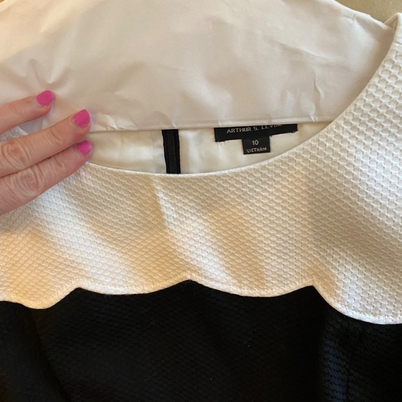 Tahari Black and white dress size 10 - Picture 5 of 13